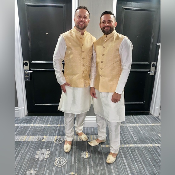 Kurta Bundi Nehru Jacket Set & Shoes - Picture 1 of 7